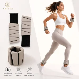 Adjustable Silicone Ankle Weights with Removable Weight Blocks