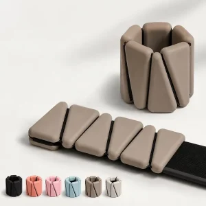 Adjustable Silicone Ankle and Wrist Weights with Hook-and-Loop Strap for Running and Pilates