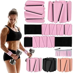 Adjustable Silicone-Coated Wrist Weights for Yoga, Running, and Cardio Training, Women’s