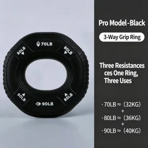 Adjustable Silicone Finger Strength Ring for Forearm Workout and Stress Relief