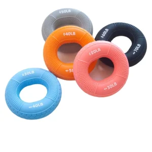 Adjustable Silicone Hand Grip Ring, Finger Forearm Trainer, Carpal Expander for Gym Fitness