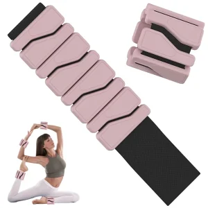 Adjustable Silicone Rectangle Wrist & Ankle Weights, 2 lb Pair, Elastic Closure