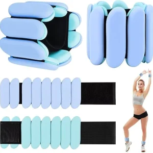 Adjustable Silicone Weighted Ankle Wrist Bands Fitness Bracelet for Pilates Running Jogging Strength Training Workout