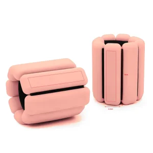 Adjustable Silicone Wrist and Ankle Weights, 1 lb, 2 lb, or 4 lb, Soft Weighted Bands for Fitness, Walking, and Yoga