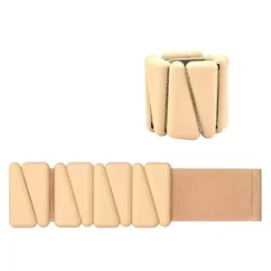 Adjustable Silicone Wrist and Ankle Weights, 1 lb or 2 lb Each, Non-Slip Triangle Iron Blocks