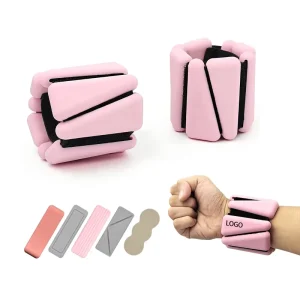 Adjustable Silicone Wrist and Ankle Weights Waterproof Detachable Iron Blocks Multicolor for Yoga Running Strength Training