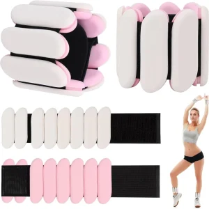 Adjustable Silicone Wrist and Ankle Weights Waterproof Fitness Bands for Indoor and Outdoor Training