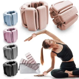 Adjustable Silicone Wrist and Ankle Weights, Waterproof, for Fitness Walking