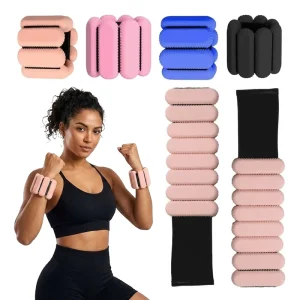 Adjustable Silicone Wrist and Ankle Weights, Wearable Weighted Bracelet for Fitness, Yoga, Pilates and Strength Training