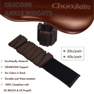 Adjustable Silicone Wrist and Ankle Weights for Yoga, Dance, Pilates, and Walking