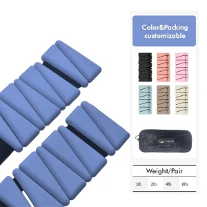 Adjustable Silicone Wrist and Ankle Weights for Yoga and Gym Exercise