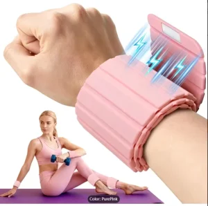 Adjustable Silicone Wrist and Ankle Weights with Magnetic Closure, 1 Pair, for Strength Training