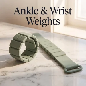 Adjustable Silicone and Cast Iron Ankle Weights, 2 lb, for Running and Gym Workouts