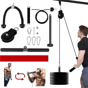 Adjustable Single Pulldown Cable Weight Lift Pulley Set