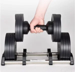 Adjustable Solid Cast Iron Dumbbells Multiple Weight Options 16-32kg Chrome Colorful Coated Durable Anti-Slip Home Gym Strength