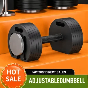 Adjustable Solid Steel Dumbbell Set 20-50 kg for Home Gym Strength Training