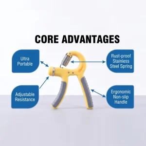 Adjustable Spring Hand Grip Strengthener Portable Arms and Forearm Strength Trainer for Men and Women