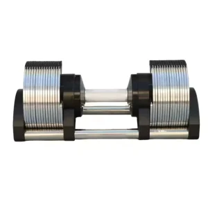 Adjustable Steel Dumbbell Set, 1 kg Increments, for Home and Gym