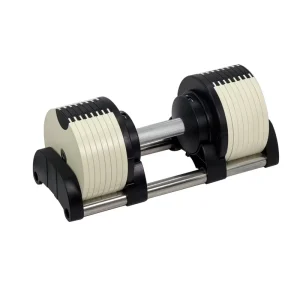Adjustable Steel Dumbbell Set, 2 kg Increments, 24 kg, Cast Iron, Rubber-Coated