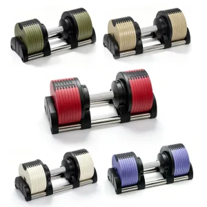 Adjustable Steel Dumbbell Set Painted or Electroplated Finish 50kg Capacity