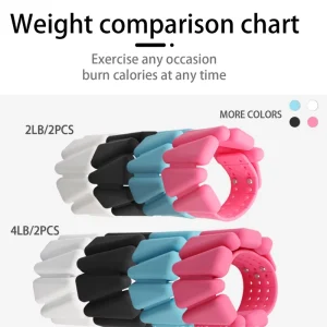 Adjustable Steel Frame Silicone Weight-Bearing Bracelet for Weightlifting
