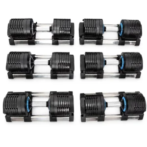 Adjustable Steel Plastic Dumbbell 1KG Increment 20KG Weight Anti-Slip Ergonomic Grip Home Gym Workout