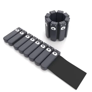 Adjustable Steel and Silicone Ankle and Wrist Weights for Unisex Bodybuilding and Running