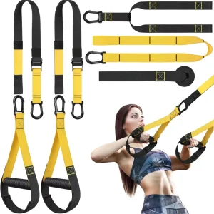 Adjustable Suspension Trainer Sling Straps for Home Gym Exercise Fitness Full Body Workout