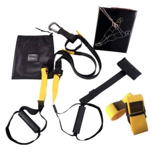 Adjustable Suspension Training Kit High Strength Polyester Rubber Handles Soft Pads Storage Bag Instruction