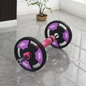 Adjustable Three-Hole 25kg Barbell Set with Weight Plates for Commercial Gym and Pilates