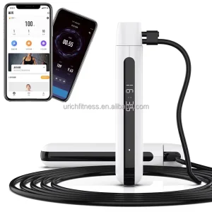 Adjustable USB Charging Smart Electronic Jump Rope with Sensor Steel for Fitness Exercise