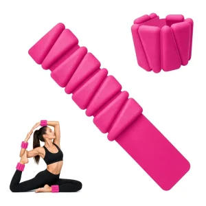 Adjustable Wearable Silicone Wrist and Ankle Weights for Yoga, Dance, Walking, and Fitness Training