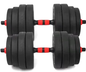 Adjustable Weight Dumbbell Kit, 20 Kg, Kettlebell Grip for Dumbbell Set