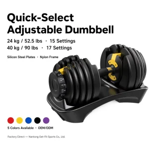 Adjustable Weight-Lifting Dumbbell Set 24KG 40KG for Gym and Home
