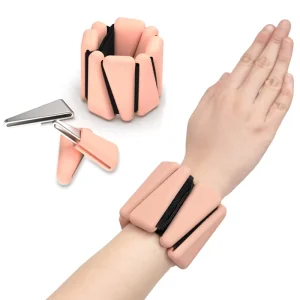 Adjustable Weighted Bracelet with Detachable Silicone Blocks, Wrist and Ankle Weights, Postpartum Recovery, Home Fitness Training