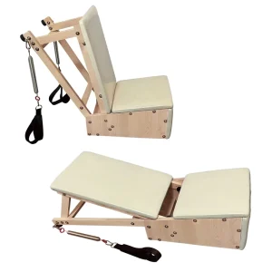 Adjustable White Maple Pilates Stretch Chair for Pilates Studio Gym Fitness Bulk Supply OEM