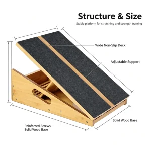 Adjustable Wooden Incline Foot Stretcher Board, Foldable