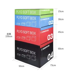 Adjustable Wooden Plyometric Jump Box with Non-Slip Surface and Custom Logo