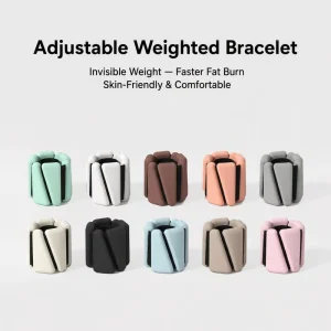 Adjustable Wrist & Ankle Weights Silicone Cast Iron Custom Weighted Bands for Women Fitness Yoga Walking Gym Training