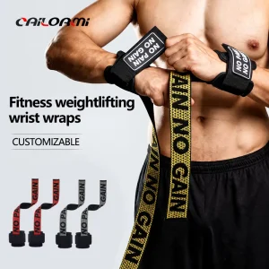 Adjustable Wrist Wraps for Weightlifting, D-Ring Lifting Straps for Pull Ups, Secure Grip Gym Straps for Men Women Workout