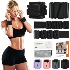 Adjustable Wrist and Ankle Weight Bracelets for Women and Men for Home Gym Running Yoga and Strength Training