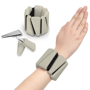 Adjustable Wrist and Ankle Weights, 1 lb, 2 lb, or 4 lb per Pair, Silicone, Removable Blocks for Fitness Training