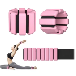 Adjustable Wrist and Ankle Weights, 1 lb Each, for Strength Training, Walking, Fitness, and Yoga