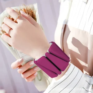 Adjustable Wrist and Ankle Weights Set of 2, Stainless Iron and Silicone