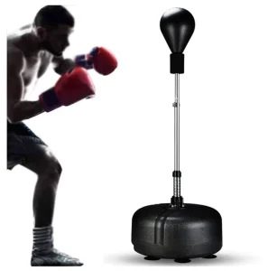 Adult Boxing Punching Ball Training Kit PU PVC Water- and Sand-Filled Freestanding Adjustable Height 360-Degree Rotation