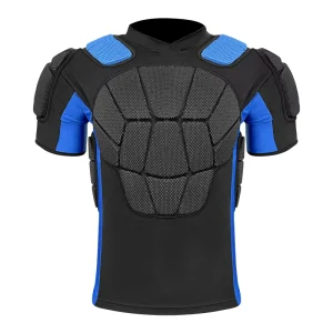 Adult Ice Hockey Protective Shirt EVA Padded Shoulder Chest Rib Guard 4-Way Stretch Compression Sportswear
