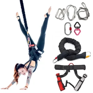 Adult Kids Bungee Dance Cords Jumping Workout for Suspension Trainer Bungee Exercises Flying Yoga Bungee Fitness Cords Kit