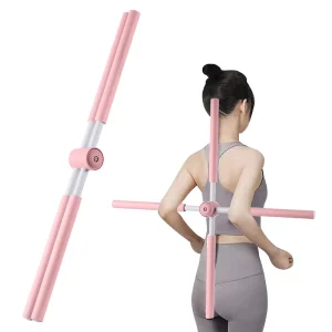 Adult and Child Retractable Posture Corrector Yoga Stick with Back Brace Pilates Reformer Design