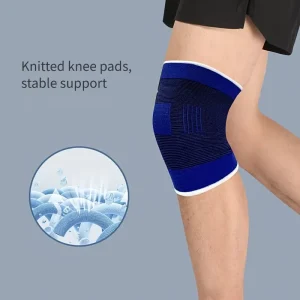 Adults Unisex Knitted Pickleball Sports Knee Pads Warm Breathable Sweat Absorbent Knee Support Protector for Outdoor Sports