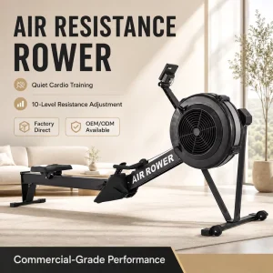 Aerobic Training Rowing Machine with Wind Resistance for Home and Gym